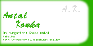 antal komka business card